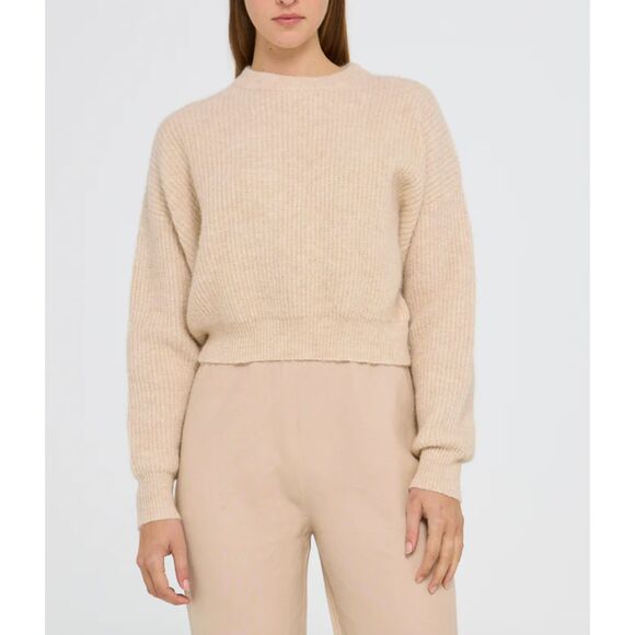 PIPPA RIDLEY Giselle Mohair Crewneck Sweater Beige NWT Small - Picture 1 of 6